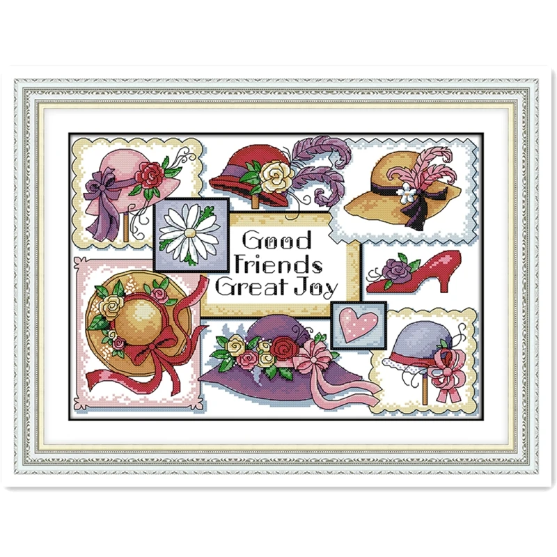 Good Friends Great Joy 11CT 14CT напечатаны на холсте вышивка крестиком набор украшения для