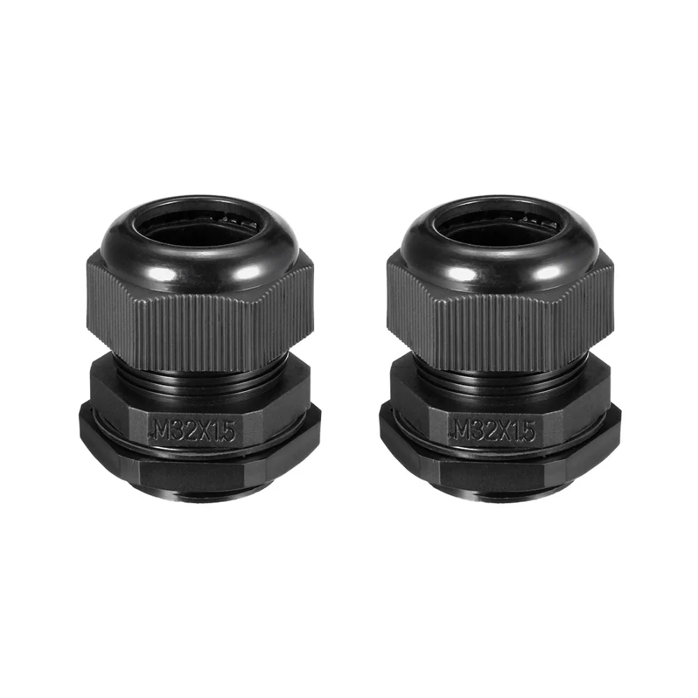 Uxcell черный 2 шт./лот M32/M25/PG25/pg13 5 пластиковый кабельный сальник водостойкий