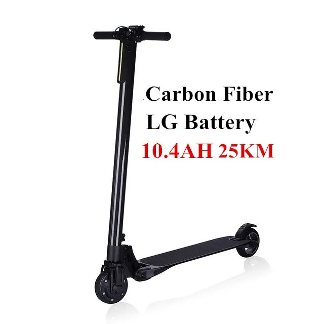 Складной карбоновый электрический скутер S3 pro Hoverboard с 10.4AH LG батареей для взрослых и детей электрический велосипед S2 - Цвет: Carbon Fiber LG10
