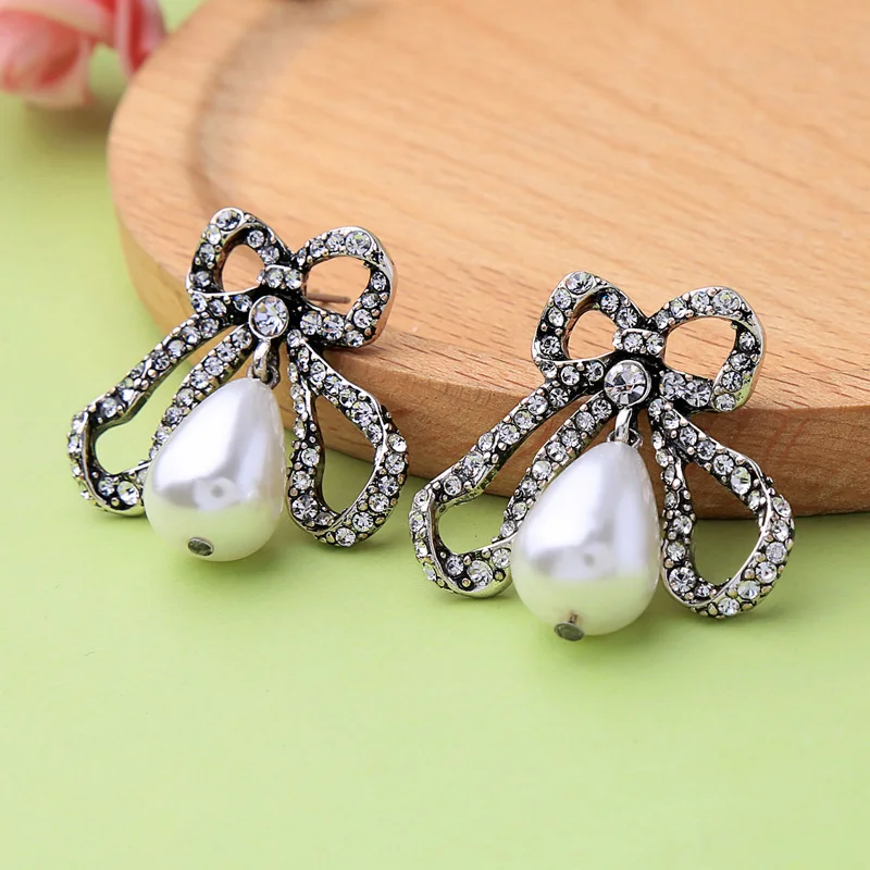 Роскошные элегантные свадебные серьги с кристаллами для женщин винтажные