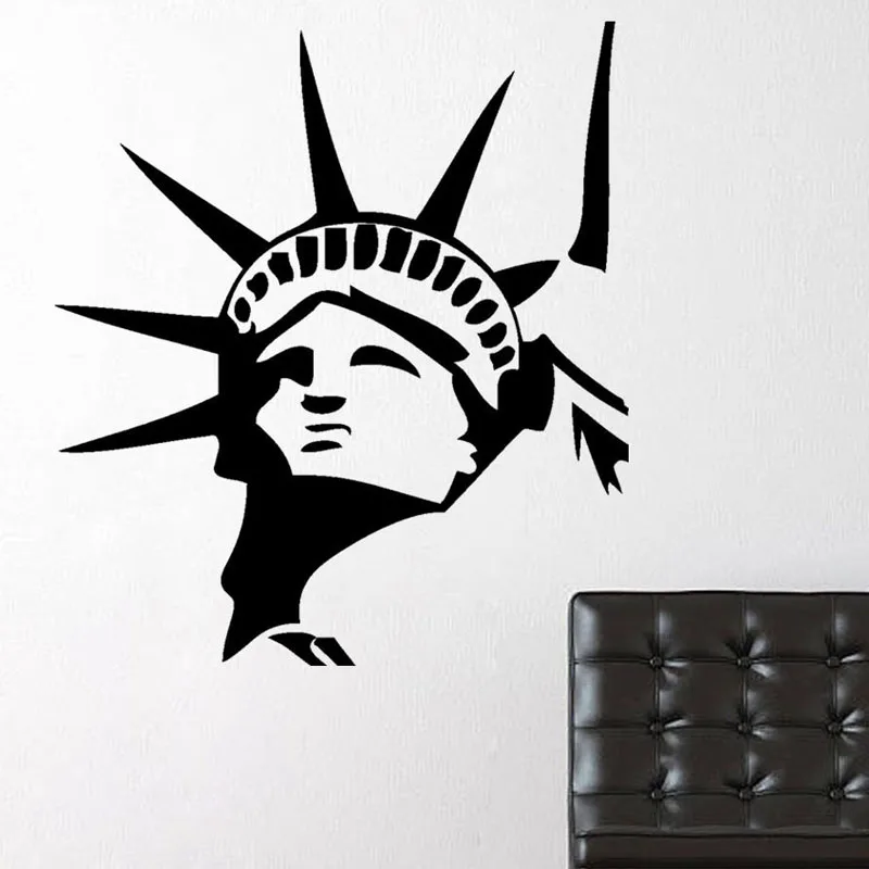 Виниловые настенные наклейки на стену Статуя Свободы виниловые съемные клейкие