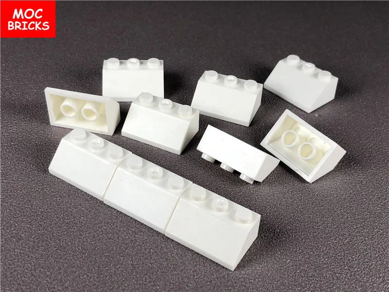 20pcs/lot MOC Bricks White Slope 45 2 x 3 fit with 3038 Educational Building Bloks Figure DIY Toys for children Dolls gifts | Игрушки и