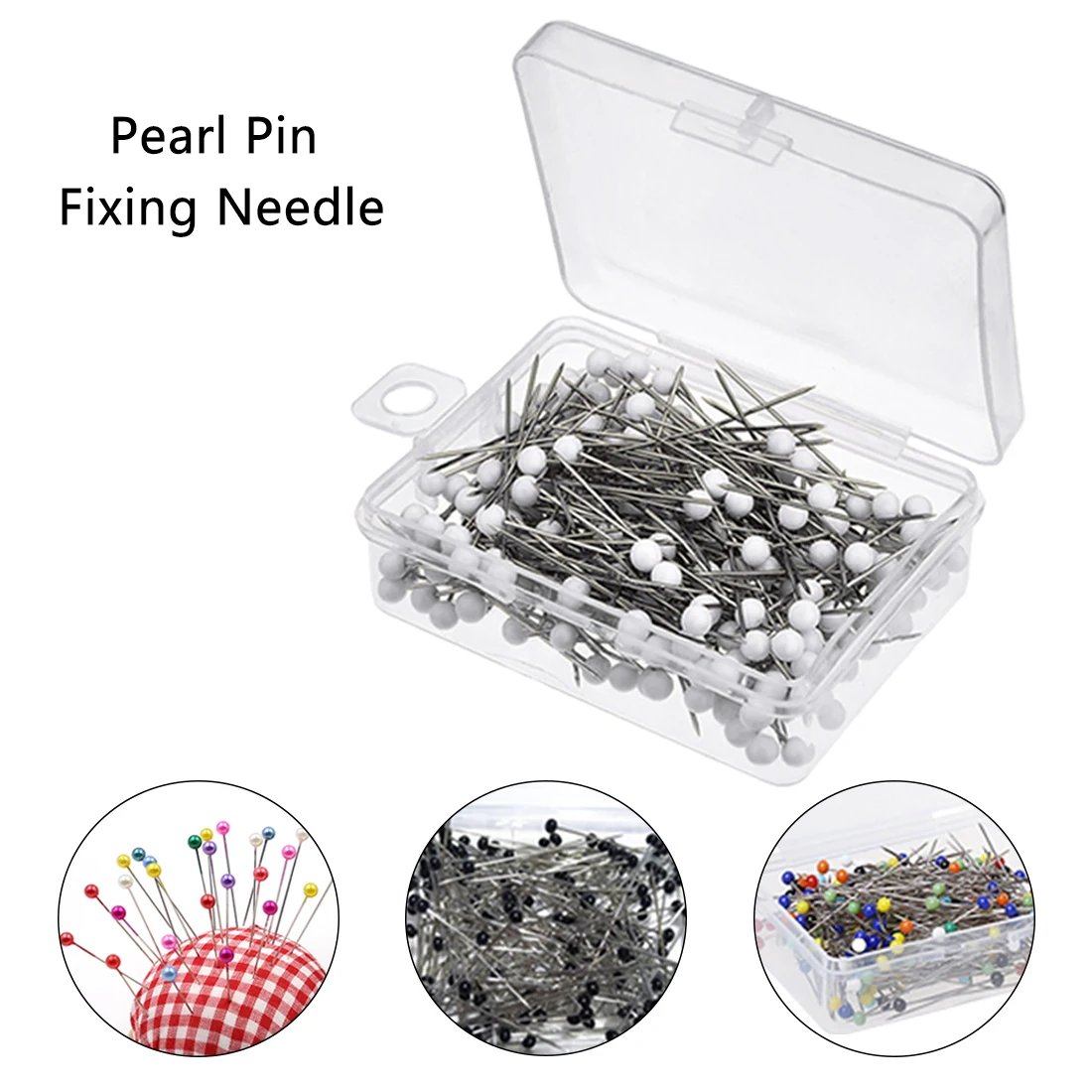 100 шт./кор. жемчужные иглы круглая головка штифты для одежды шитья DIY украшения