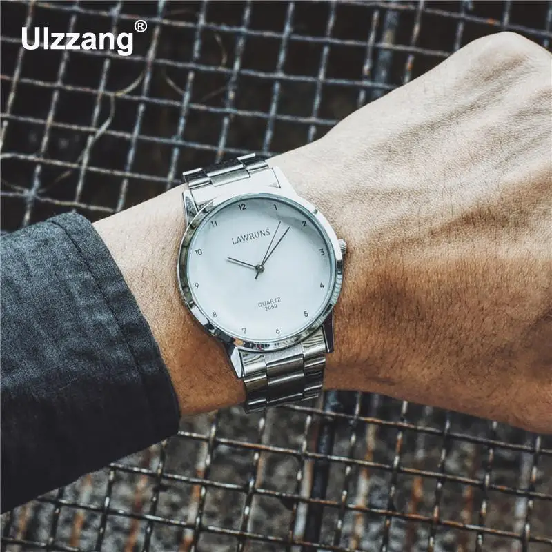 Часы мужские и женские модные кварцевые полностью из нержавеющей стали |