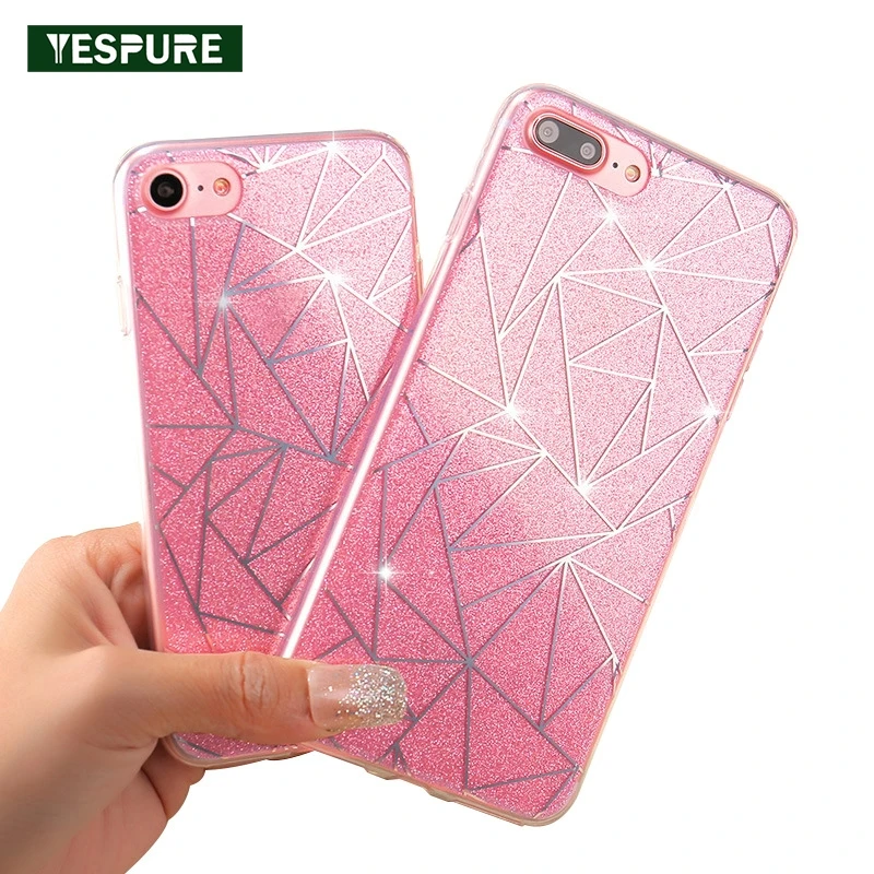 YESPURE Шикарный Блестящий чехол для девочек ТПУ + ПК Iphone 7plus универсальный