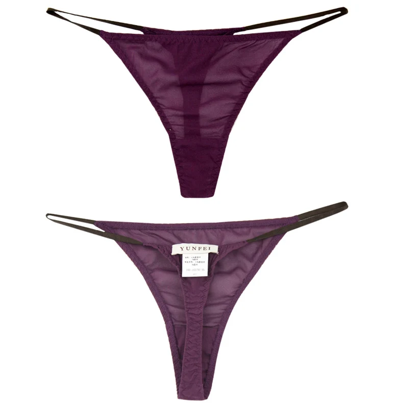 georgette purple Чистый натуральный шелк базовые женские трусики высокого качества розовые сексуальные женские стринги танга calcinha трусы нижнее белье хипстер - Цвет: georgette purple