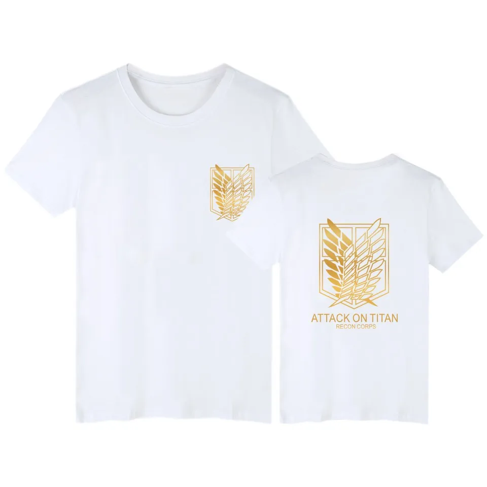 Attack on Titan Shingeki no Kyojin футболка для мужчин и женщин Survey Corps Logo одежда топы Аниме