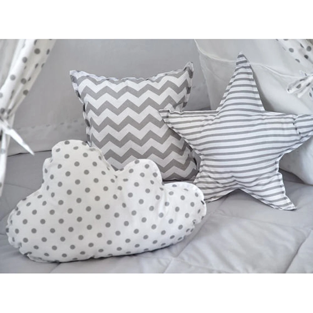 Детский шатер с серым дизайном игрушечный домик для малышей Детские игровые шатры из хлопка Домик для игровых кукол Типи.