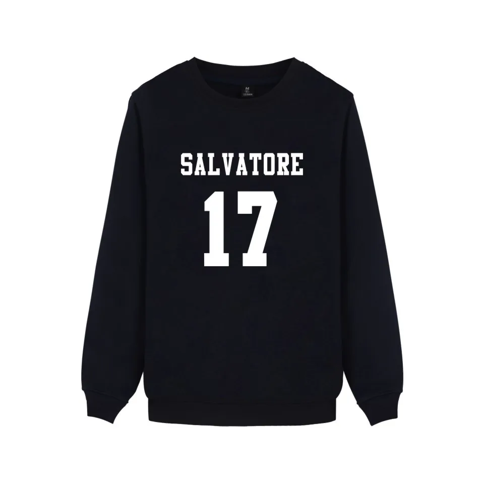 Salvore 17 вампирские дневники Мистик Фолс толстовки TimberWolves с принтом Salvatore17 одежда повседневные хлопковые толстовки без рукавов