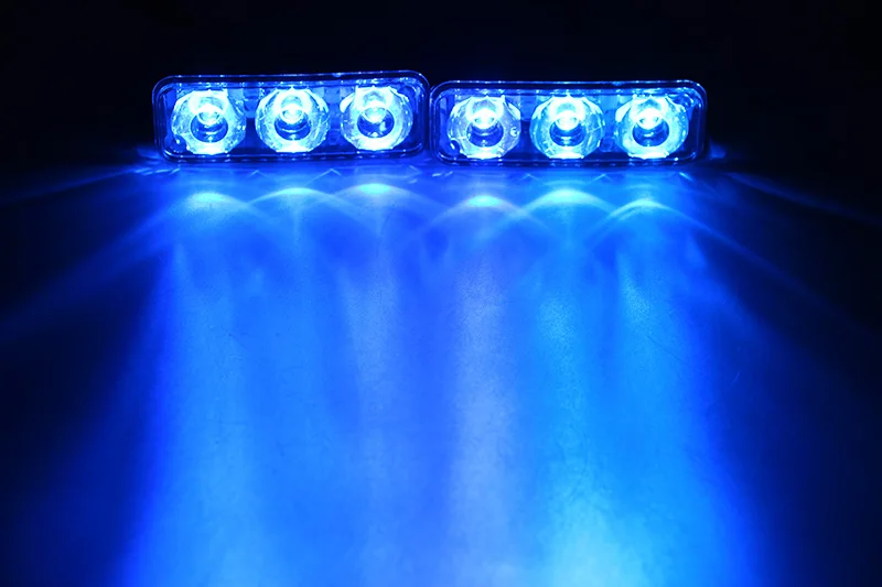 Высокая Мощность 2 шт. 6 LED 9 Вт Универсальный Автомобильный источник света Водонепроницаемый DC12V DRL дневные Бег Авто Лампа Белый янтарный