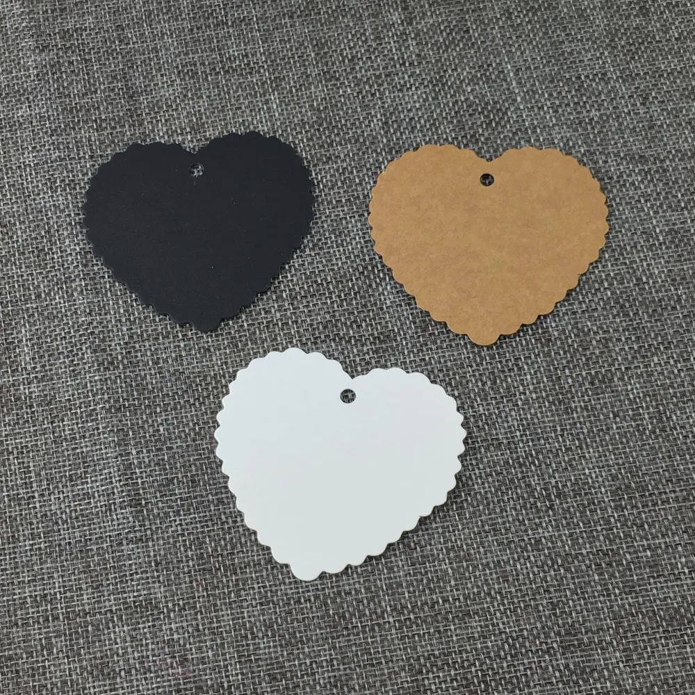 

400pcs/lot+400pcs string 6x6.5cm Heart Design Kraft Paper Tags Luggage Price Favor Place Cards Escort Cards Table Tags