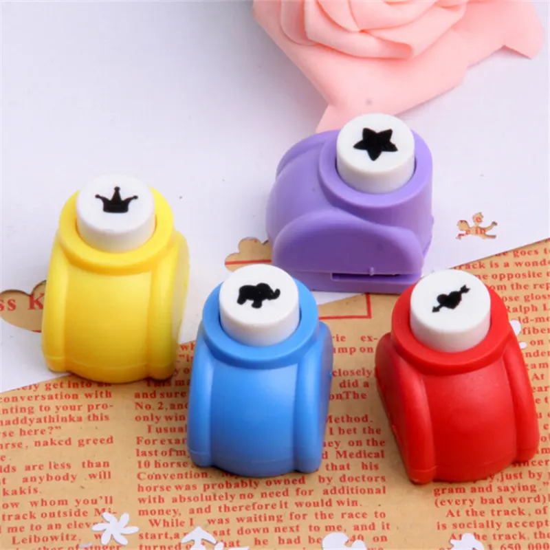 

8 colors Mini Scrapbook Punches Handmade Cutter Card Craft Calico Printing Flower Paper Craft Punch Hole Puncher Shape