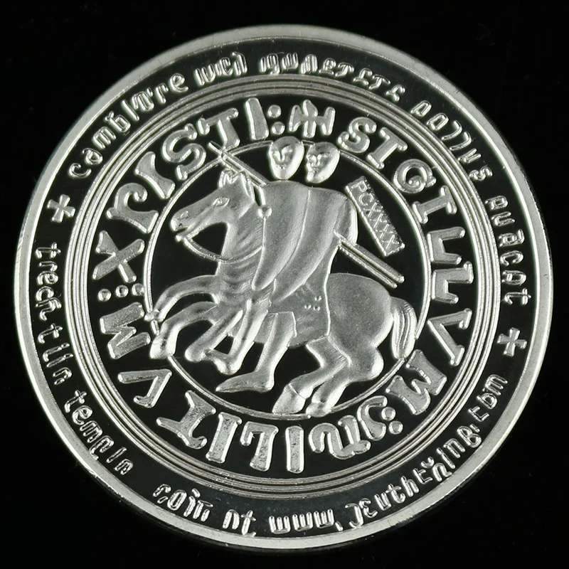 Синий Серебряный крест Рыцари темплар крестоносцев медаль МОНЕТА памятная