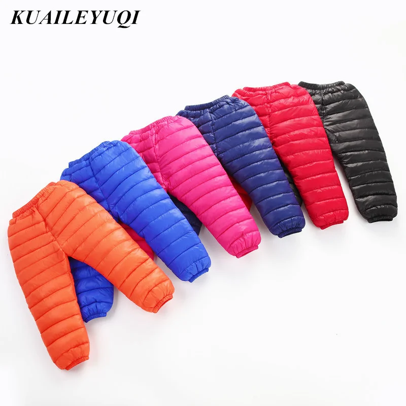 Детские леггинсы с эластичной резинкой на талии теплые штаны для мальчиков и