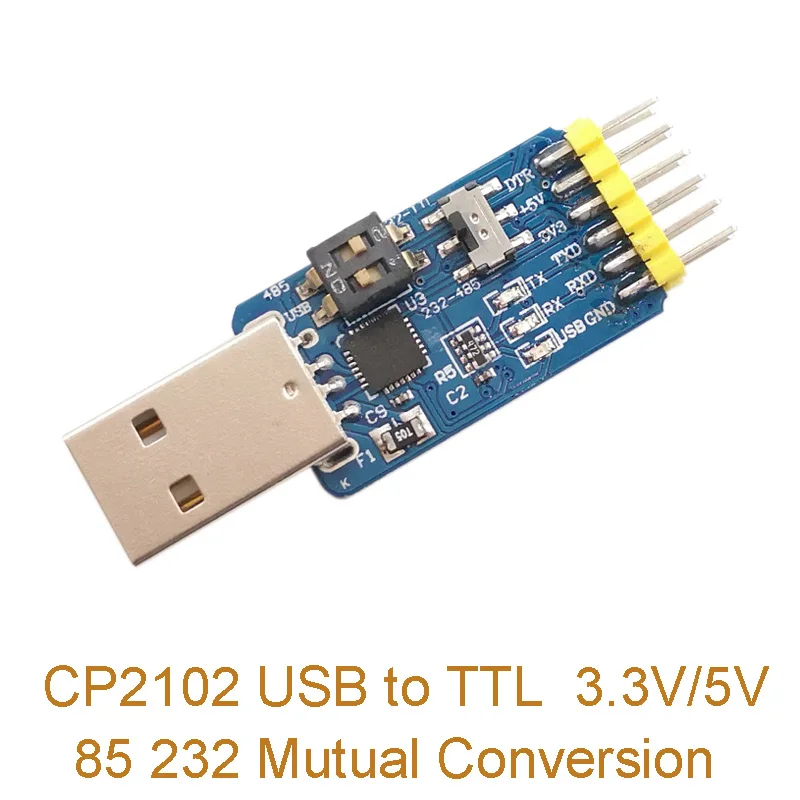 1 шт. CP2102 6 в многофункциональный модуль последовательного порта USB TTL 3 V/5 V 485 232
