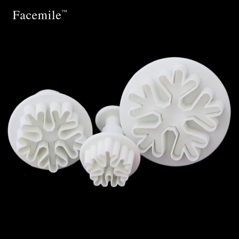 Facemile торт Снежинка плунжерная Форма резак печенье Сахар ремесло помадка плесень