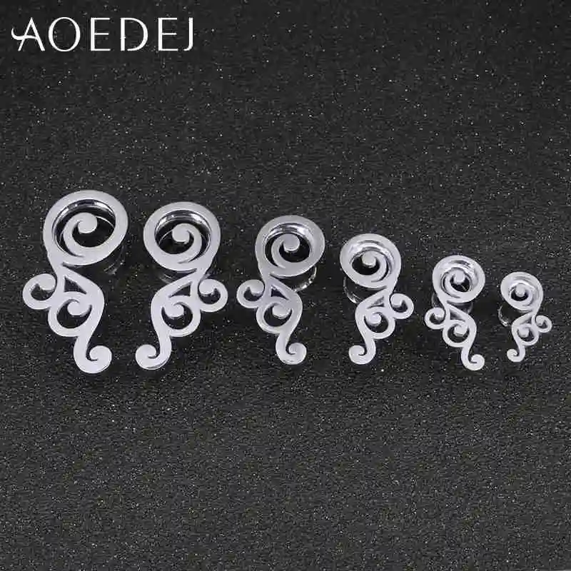 AOEDEJ 2 шт./лот пробки и тоннели пирсинг для ушей из нержавеющей стали пробки для ушей пирсинг для ушей orelha тоннель и пробки 8 мм 10 мм