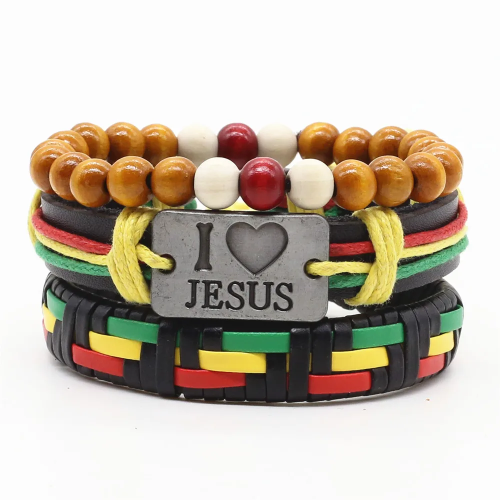 Многослойный браслет ручной работы из кожи и ткани с бусинами | Украшения