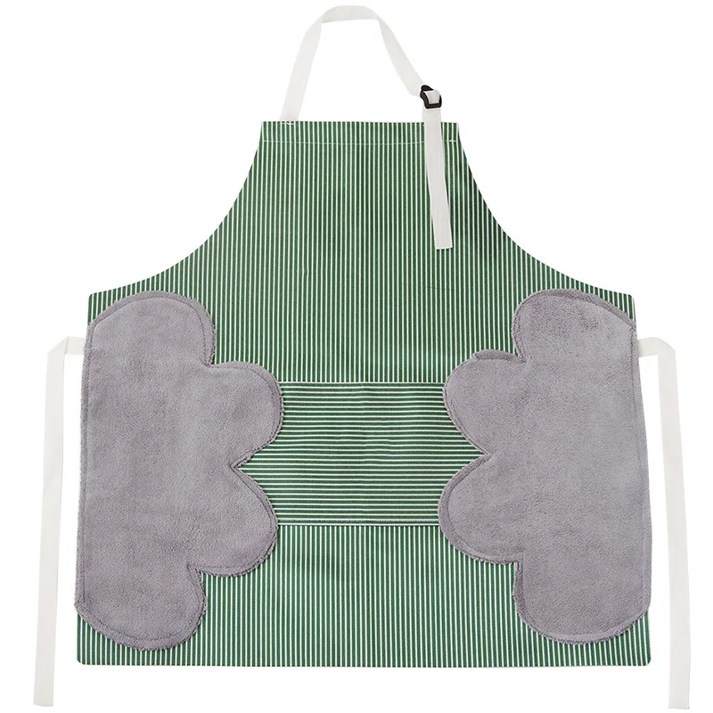 

Edition Thickened Apron Kitchen Oil-proof Waterproof Apron Belt Wipe Manual Workwear Adult Household Cartoon Cooking Cover