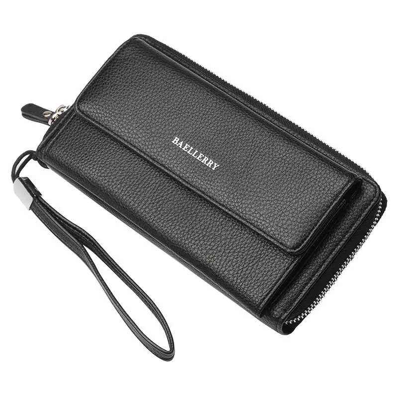 New PU Hot Sale Brand Men's Wallet Large Capacity Coin Purse Long Zipper Business Mobile Phone Credit Card Storage Bag | Багаж и сумки