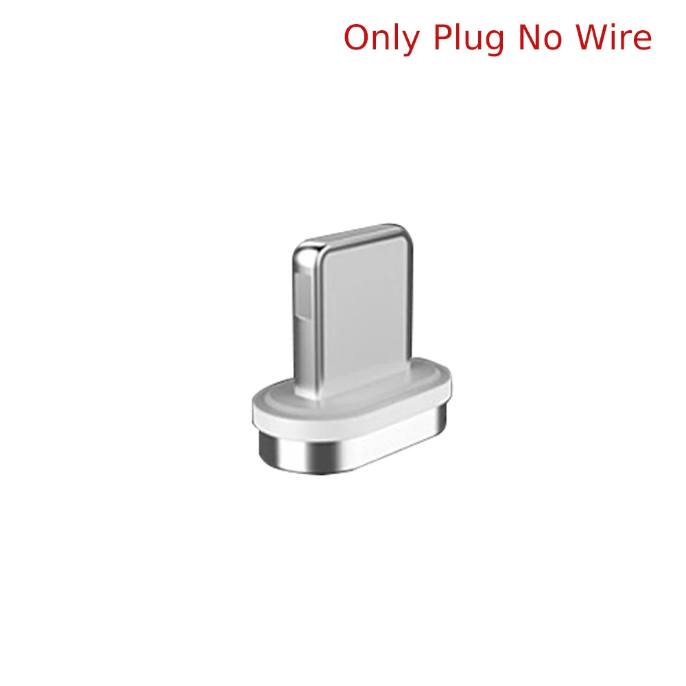 only plug no wire FLOVEME быстрое зарядное устройство с магнитом USB кабель для iPhone Micro usb type C кабель 3A Магнитный USB светодиодный провод для samsung Xiaomi - Цвет: only plug no wire