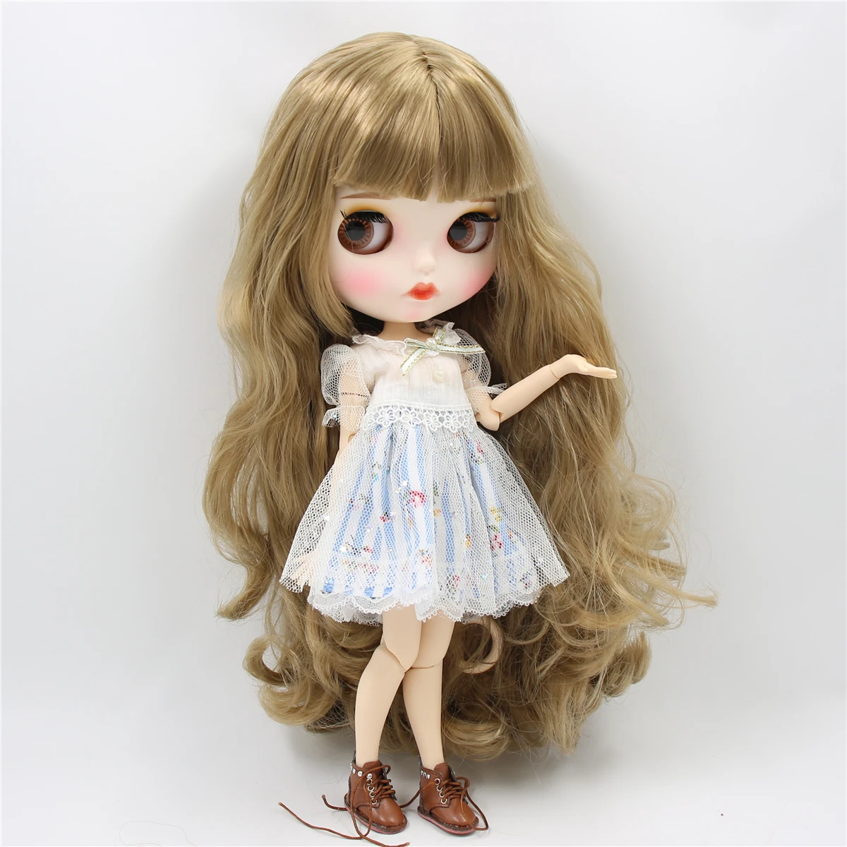 Ледяной DBS Blyth кукольные 1/6 bjd шарнирное тело каштановые волосы загорелая кожа