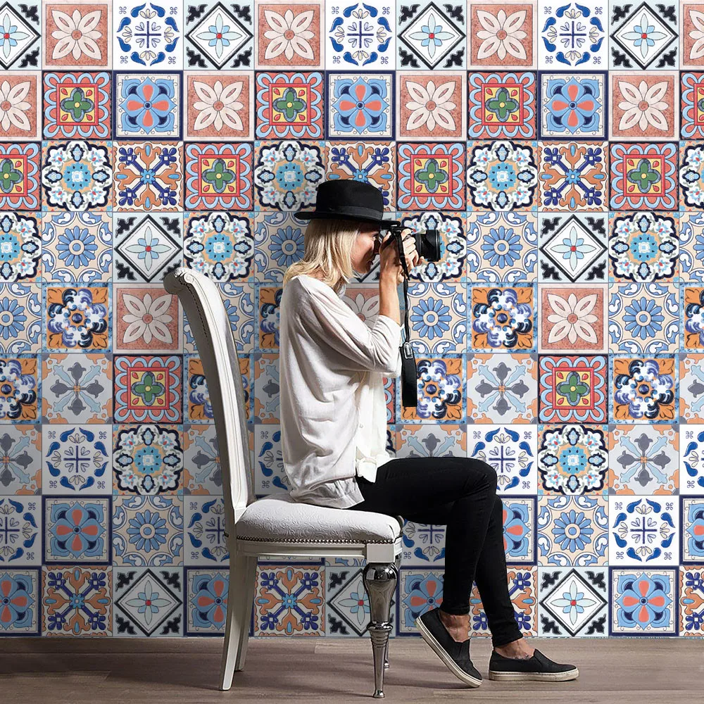 Самоклеющаяся настенная наклейка 25 шт. виниловая напольная стойка в европейском