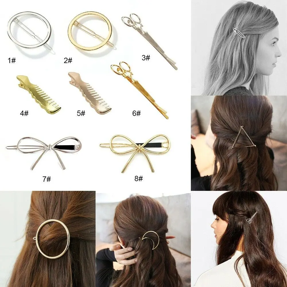 Металлическая женская заколка для волос с Луной звездой и жемчугом аксессуары