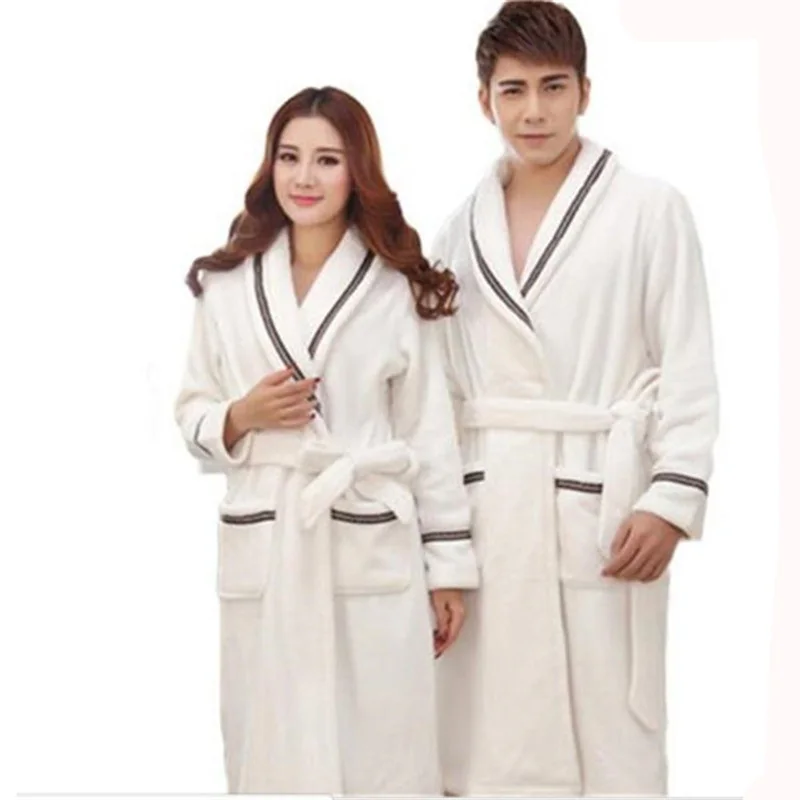 2017 новинка осень зима женские толстые хлопковые фланелевые пижамы парные Халаты