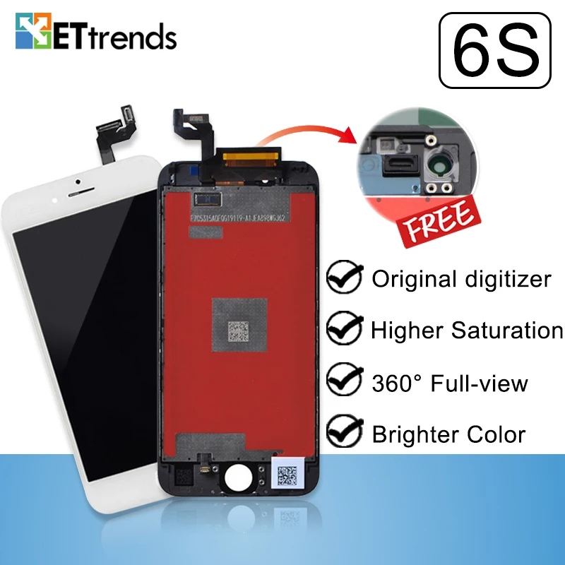 10pcs/lot Original OEMA+ Display For iPhone 6S LCD Screen Touch Digitizer Assembly Cold Press Frame Factory Supply DHL Free Ship | Мобильные