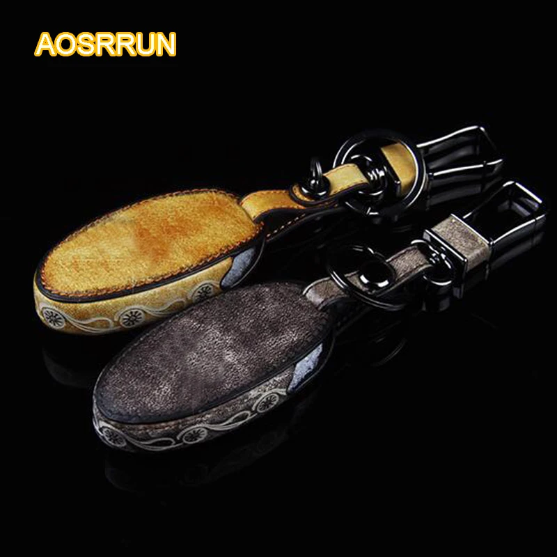 Кожаный чехол для ключей AOSRRUN кожаный с пряжкой автомобильные аксессуары Infiniti Q50