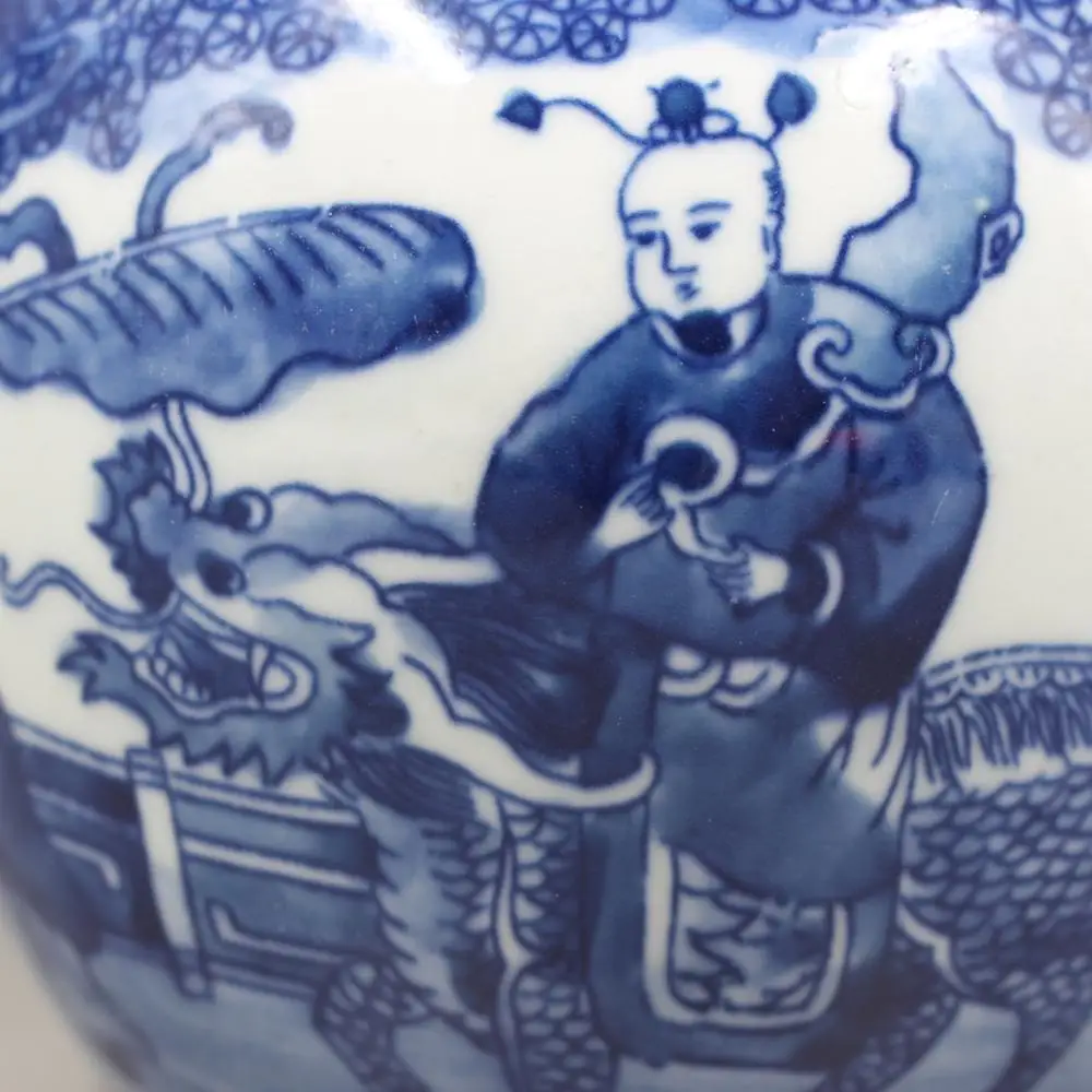 Китайская старинная фарфоровая ваза красочная фигурка Jiuzi Pantao чайник с узором