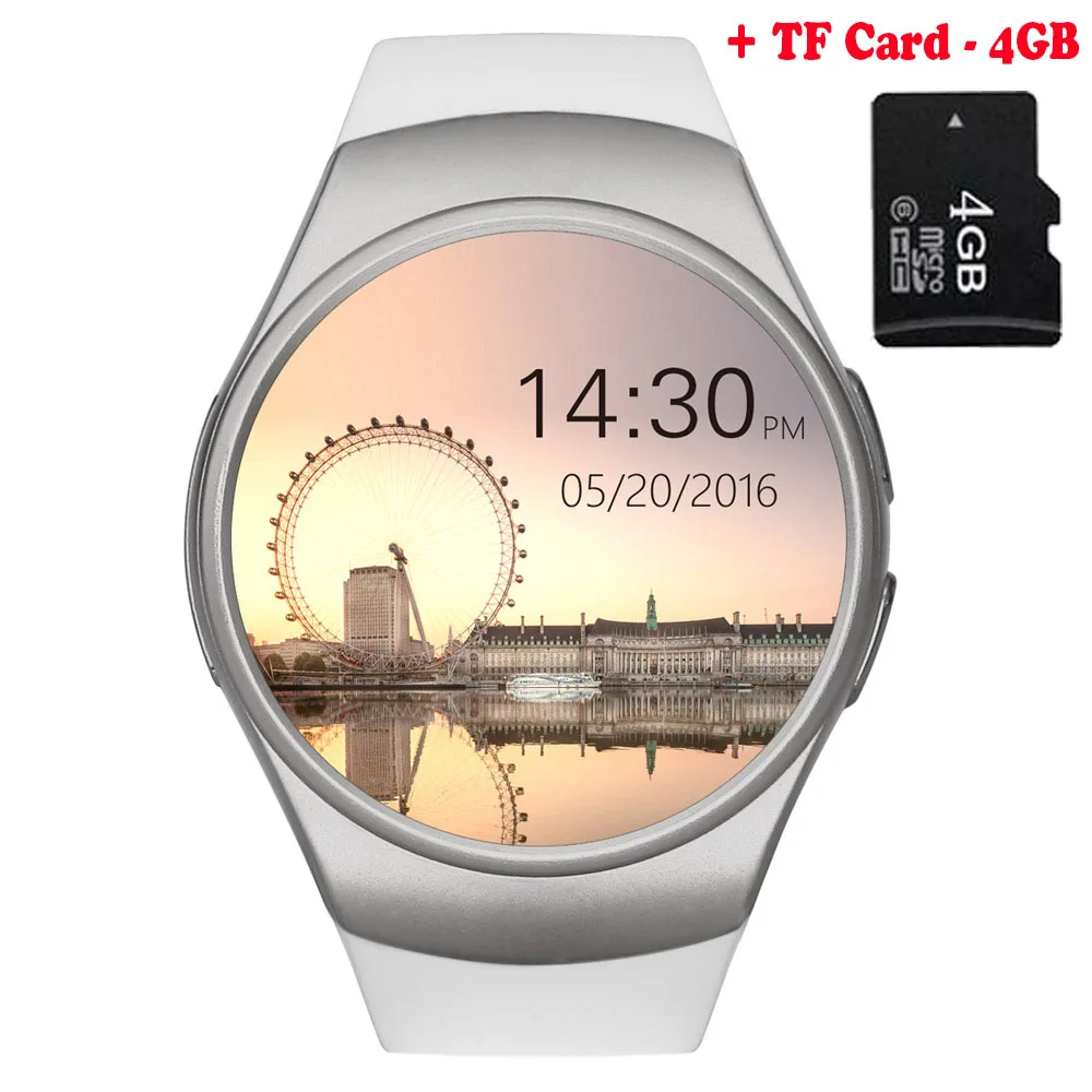 White N 4GB TF Card KW23 Смарт-часы телефон трек наручные часы Bluetooth Smartwatch шагомер набора sim-карта TF PK ZD09 Вах для IOS и Android - Цвет: White N 4GB TF Card
