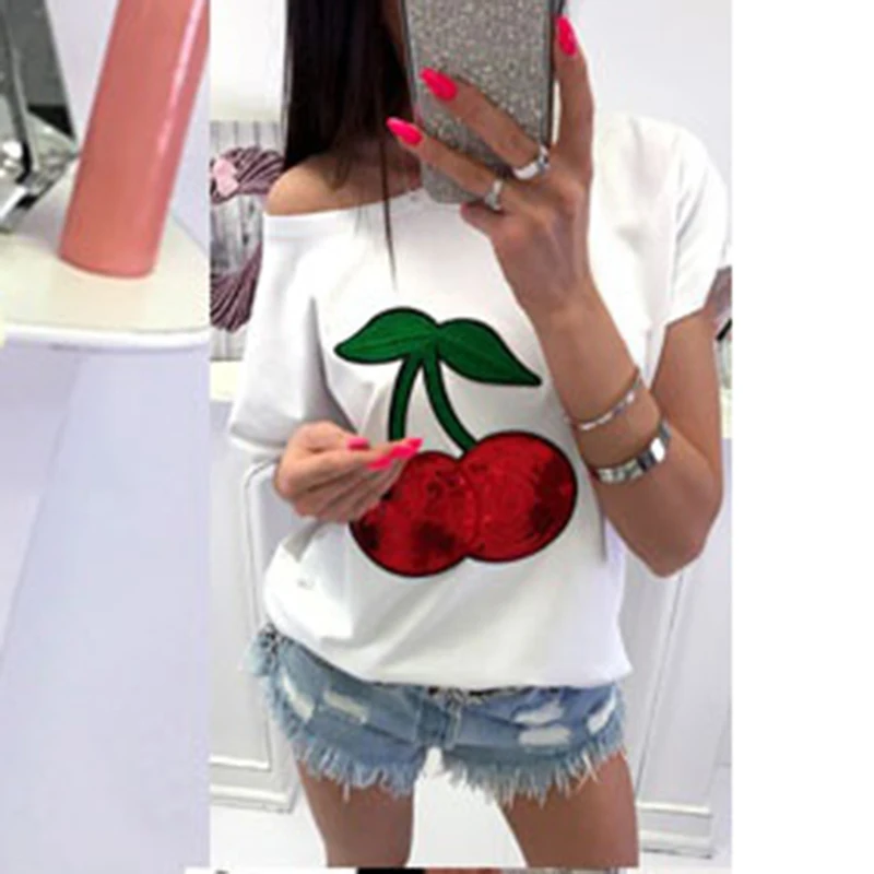 Повседневные женские футболки сексуальные с коротким рукавом блестящая