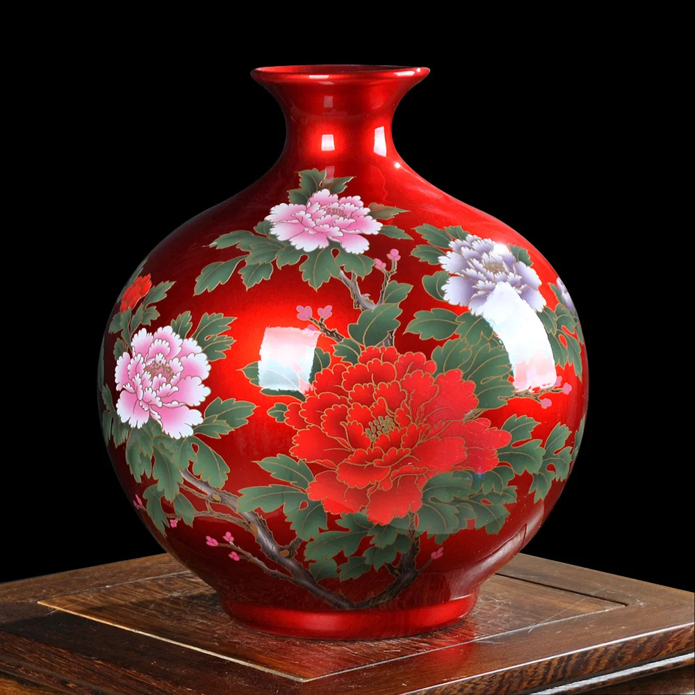 

Beautiful 9 Colors Crystal Glazed Ceramic Flower Vases For Home Decoration And Gift