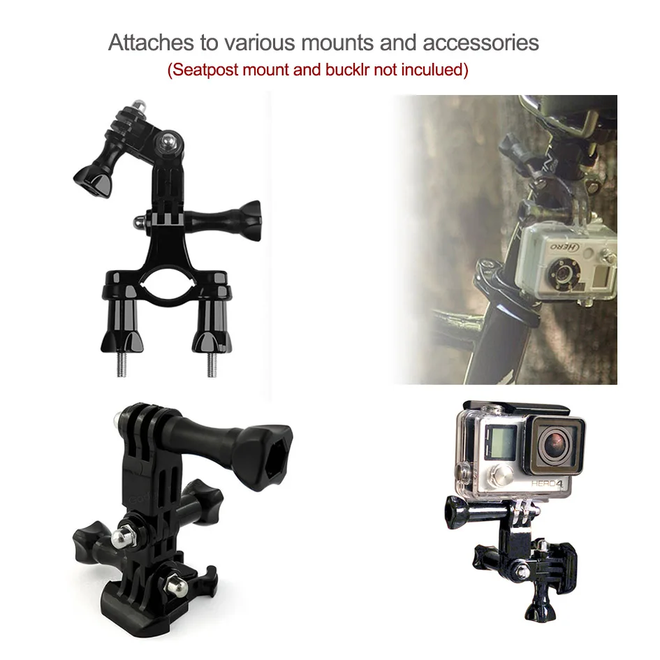 3 сторонние регулируемые аксессуары поворотный кронштейн для камеры GoPro 1/2/3/3 +/4|kit