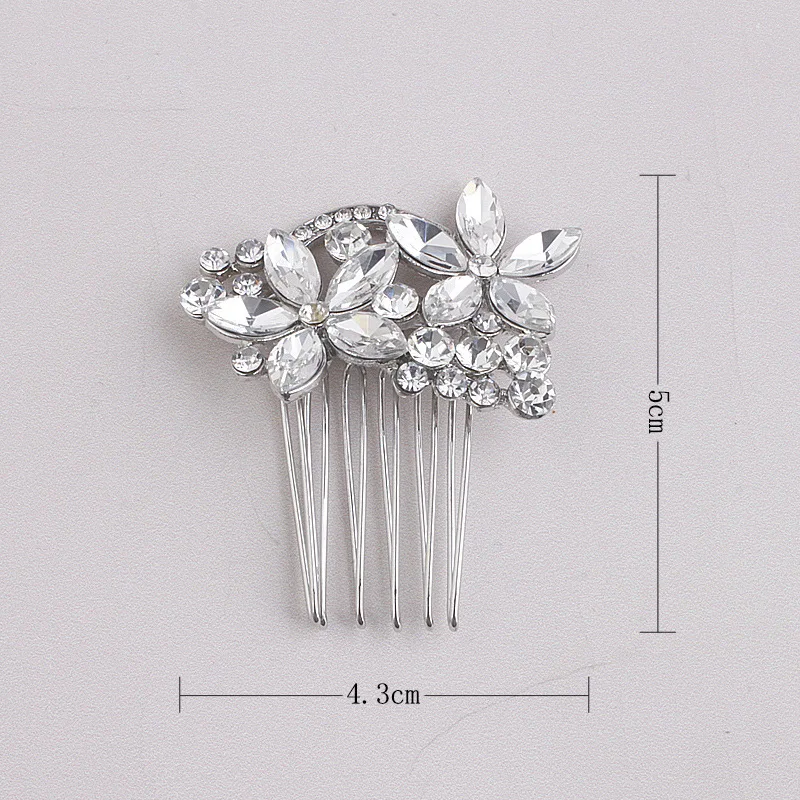 SLBRIDAL Горячая продажа Арт Деко прозрачные стразы Хрустальный цветок лист сплав