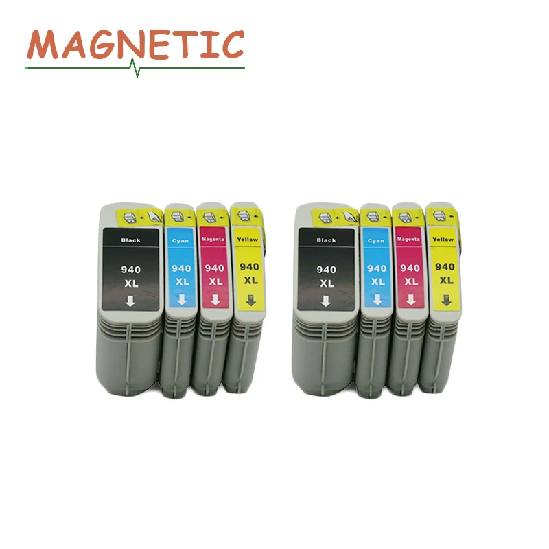 8 шт. Магнитный Совместимый картридж для HP 940 940XL OfficeJet Pro 8000 8500a 8500 940|ink cartridge|compatible ink