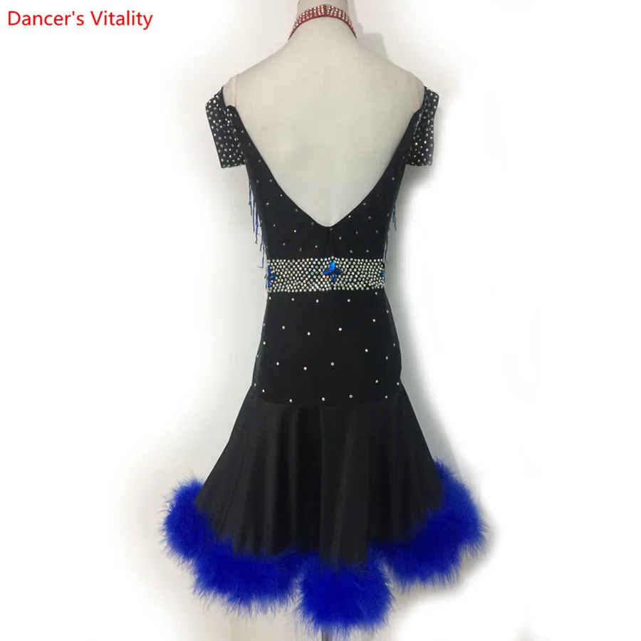 Сексуальное платье для латинских танцев на заказ сальсы бальное Rumba Jive Chacha