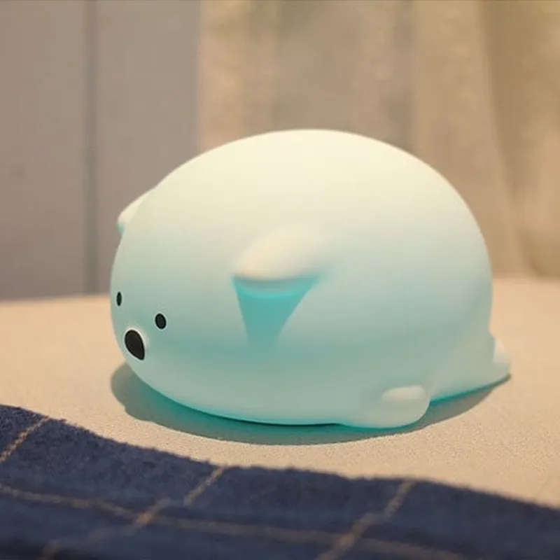 NEWKBO Bear Pig силиконовый ночник светодиодный зарядный светильник для кормления