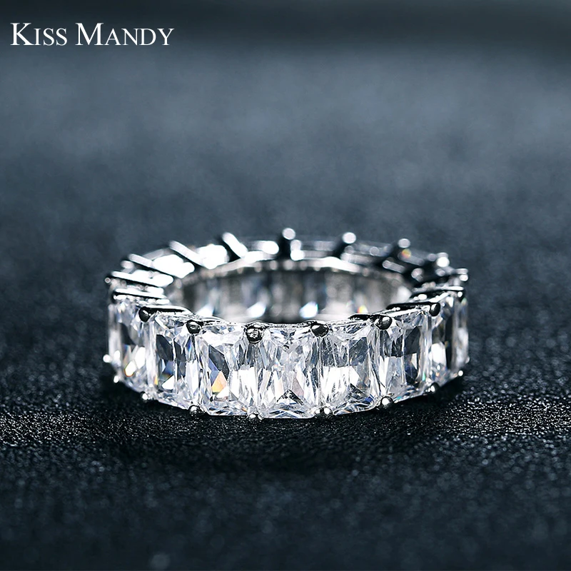 Роскошные однорядные кольца KISS MANDY 17 шт. Сияющие 0 7 см AAA австрийские кубические