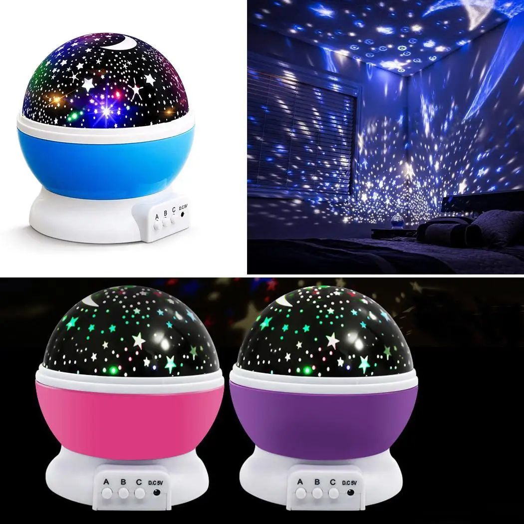 Романтический легкий Космос Звездная Луна для взрослых меняющая ночь ребенок LED