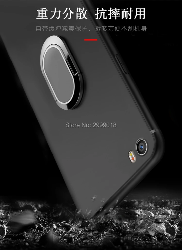 Magnetic Finger Ring Holder Case For Xiaomi Mi 5 5s Mi5s Plus 360 Degree Rotation Car Cover | Мобильные телефоны и