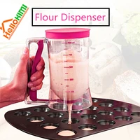 900ml baking essentials tool cup cake pancake muffin dough dispenser funnel batter cream separator handheld flour measuring cup