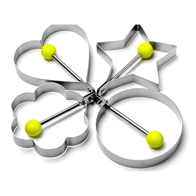 Креативная форма для жарки яиц из нержавеющей стали четырех форм оладий домашний