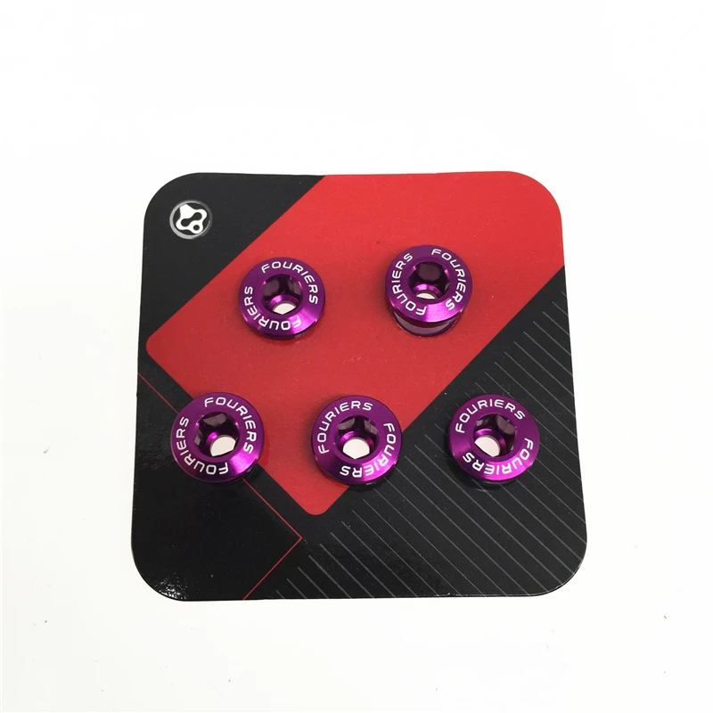 Fouriers 5pcs Alloy Bike Chainring Bolt Screws Nuts Single or Double 5mm 7mm For MTB Road Bicycle Parts | Спорт и развлечения