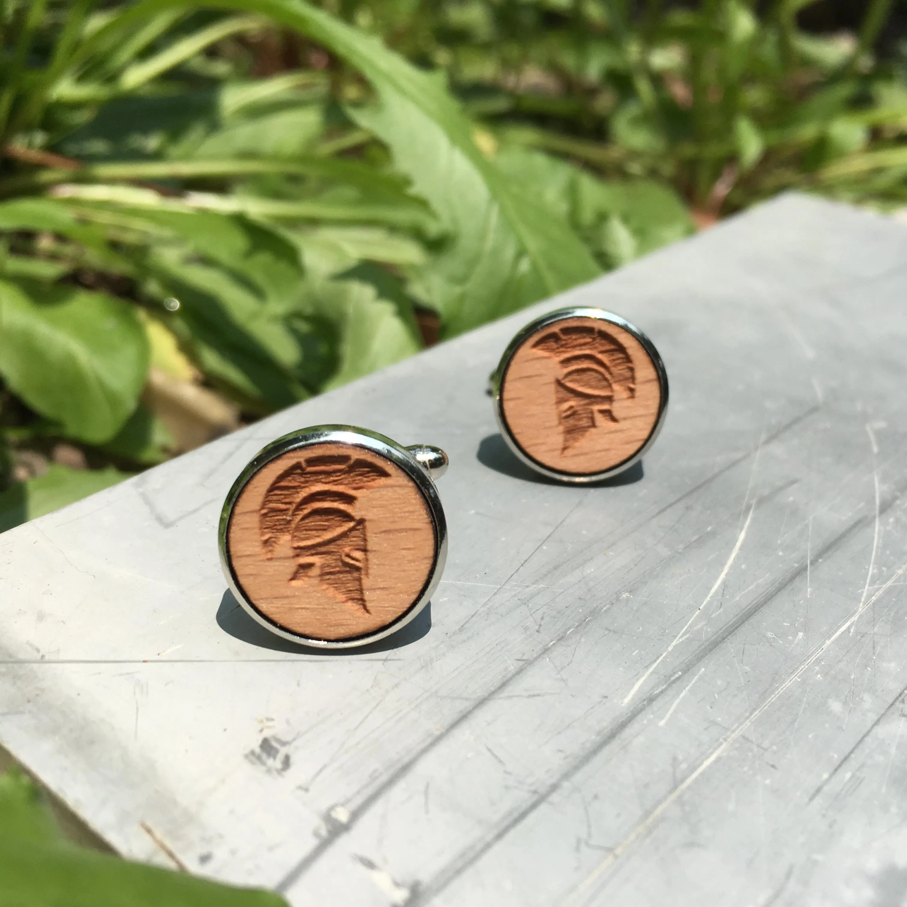 Спартанские деревянные Запонки для шлема греческие запонки жениха бижутерия