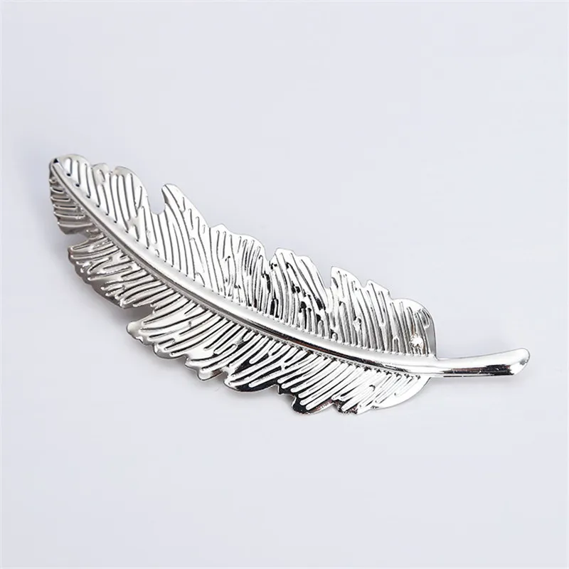 Новинка модные женские металлические листовые заколки золотого и серебряного