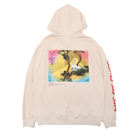 Толстовки Kanye толстовки дети см призраками хлопковые пуловеры с капюшоном Kid Cudi