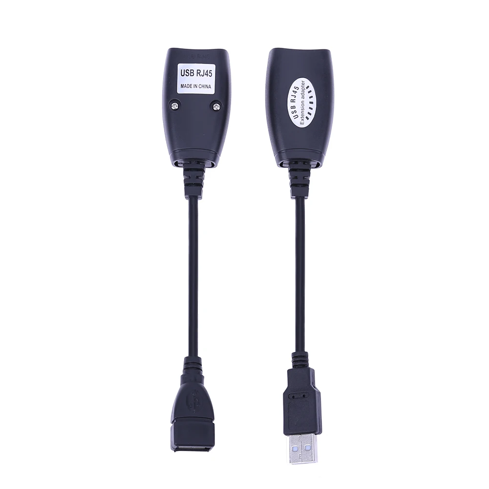 Удлинитель USB/RJ45 (штекер/гнездо), USB 2,0, Сетевой удлинитель Ethernet, адаптер для патч-корда Cat5/RJ45/Cat6 до футов